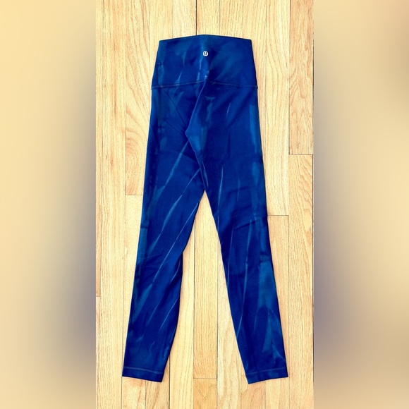 Lululemon Wunder Train High Rise Tights 25” Sun Bleached Wash True Navy Size 0 - Picture 2 of 9